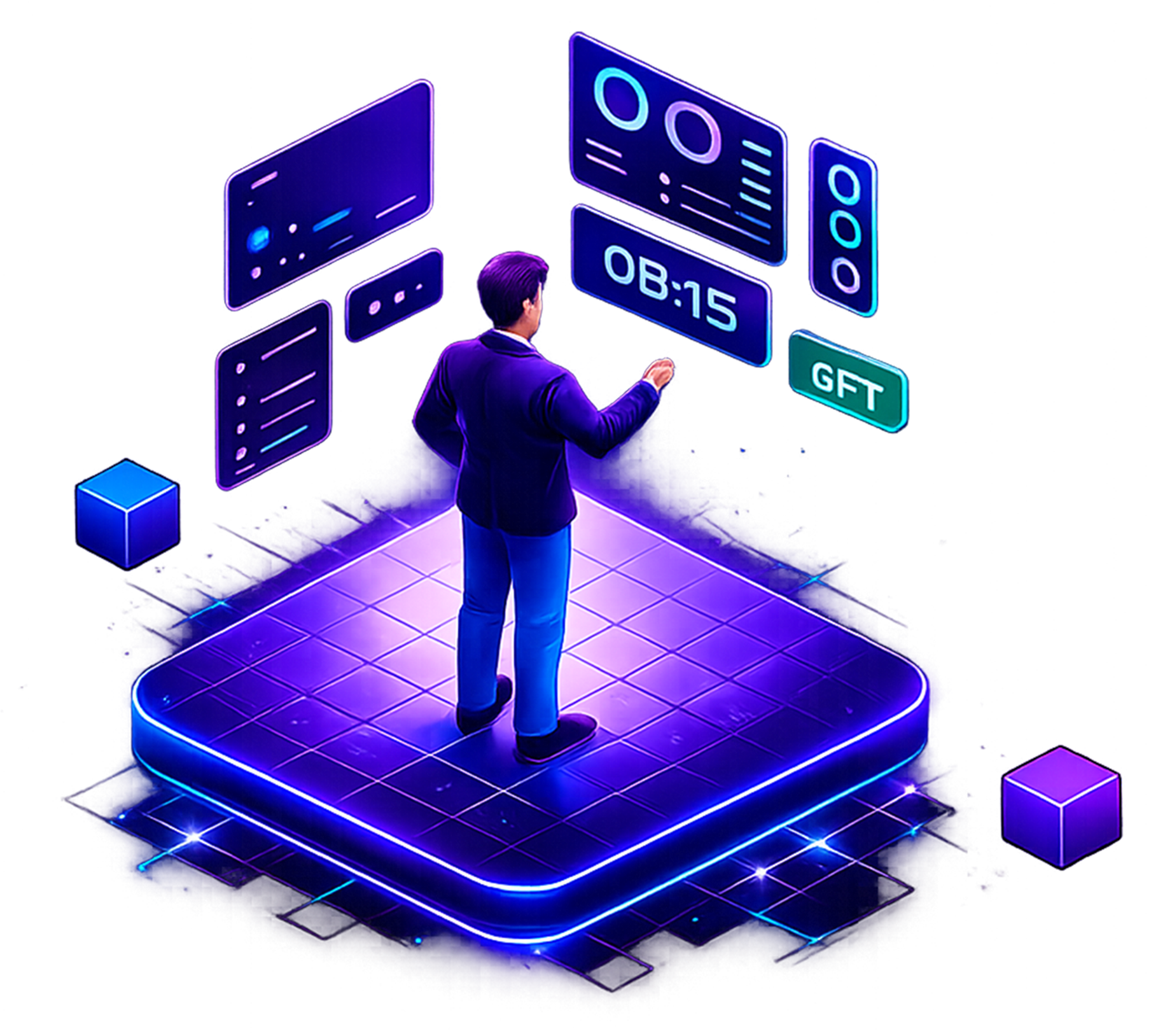 Digital agency dashboard illustration